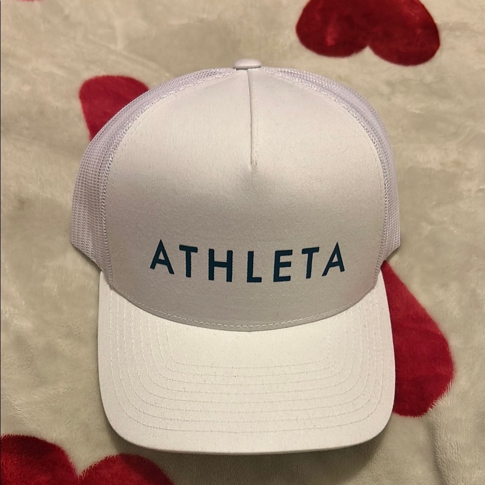 Athleta White Trucker Hat